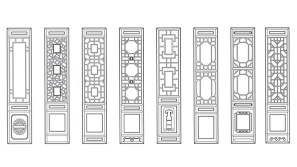 台州喜迎门中式花格CAD设计图样式大全