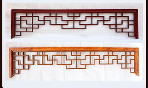 台州中式花格吊顶门楣挂落仿古落地罩在实际案例中的展示