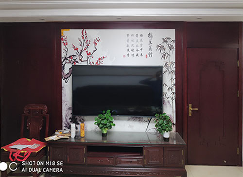 台州中式家庭装修电视柜效果展示