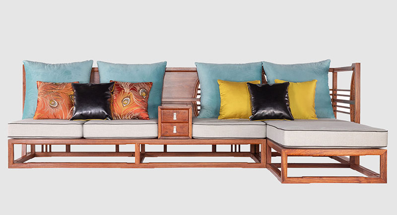 台州中式家居装修实木沙发组合家具效果图
